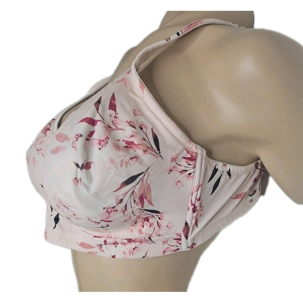 AVENUE BODY WOMEN'S 50C Pink Floral Lightly Lined No Underwire Stretch - Picture 5 of 16